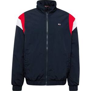 Tommy Jeans Přechodná bunda námořnická modř / červená / bílá