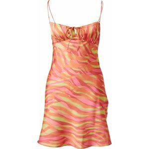 Trendyol Letní šaty limone / oranžová / růžová