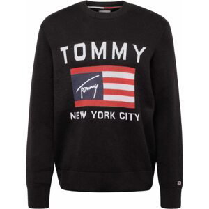 Tommy Jeans Svetr červená / černá / bílá