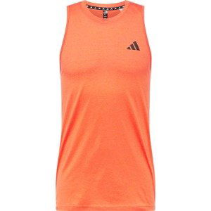 ADIDAS PERFORMANCE Funkční tričko oranžový melír / černá
