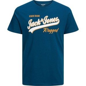 Jack & Jones Plus Tričko modrá / žlutá / bílá