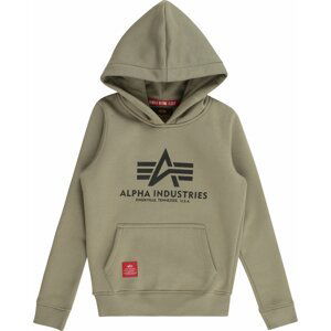 ALPHA INDUSTRIES Mikina olivová / černá