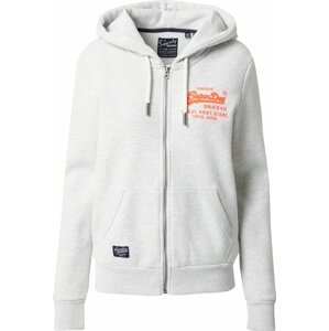 Superdry Mikina světle šedá / oranžová