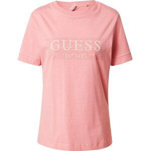 GUESS Funkční tričko 'BEULAH' růžová / starorůžová / bílá