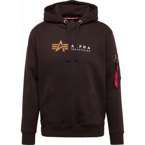 ALPHA INDUSTRIES Mikina béžová / hnědá / bílá