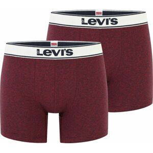 LEVI'S Boxerky tmavě modrá / červený melír / bílá