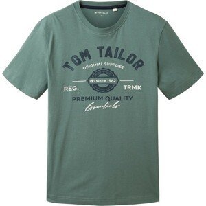 TOM TAILOR Tričko námořnická modř / zelená / bílá