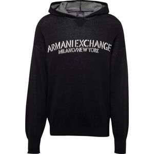 ARMANI EXCHANGE Svetr černá / bílá