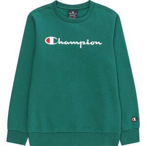 Champion Authentic Athletic Apparel Mikina tmavě zelená / červená / bílá