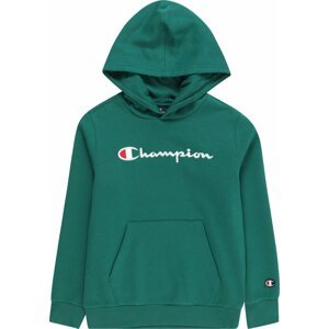 Champion Authentic Athletic Apparel Mikina smaragdová / červená / bílá