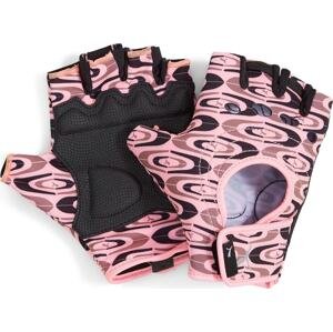 PUMA Sportovní rukavice šedobéžová / růžová / černá