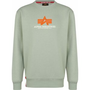 ALPHA INDUSTRIES Mikina pastelově zelená / oranžová / bílá