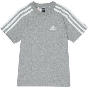 ADIDAS SPORTSWEAR Funkční tričko šedý melír / bílá