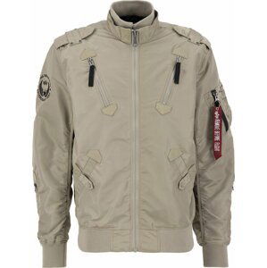 ALPHA INDUSTRIES Přechodná bunda 'Falcon II' písková / červená / černá