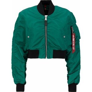 ALPHA INDUSTRIES Přechodná bunda smaragdová / černá