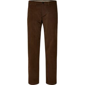 SELECTED HOMME Chino kalhoty 'MILES' hnědá