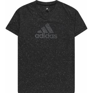 ADIDAS SPORTSWEAR Funkční tričko světlemodrá / tmavě šedá / černý melír / bílá