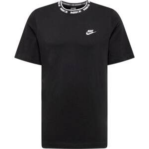 Nike Sportswear Tričko černá / bílá