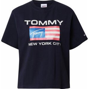 Tommy Jeans Tričko modrá / námořnická modř / červená / bílá