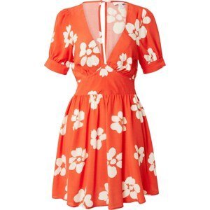TOPSHOP Letní šaty oranžová / bílá