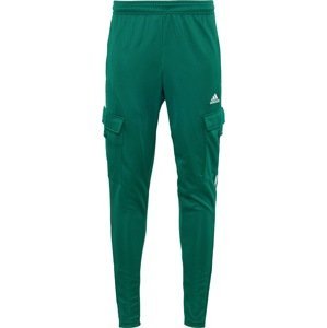 ADIDAS SPORTSWEAR Sportovní kalhoty zelená / bílá
