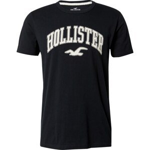 HOLLISTER Tričko černá / bílá