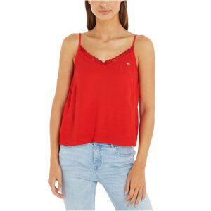 Tričko Tommy Jeans WOMAN DW0DW15198 red Velikost: L