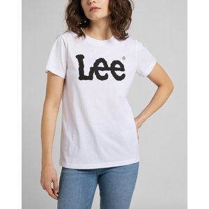 Dámské triko LEE L42UER12 LOGO TEE WHITE Velikost: M