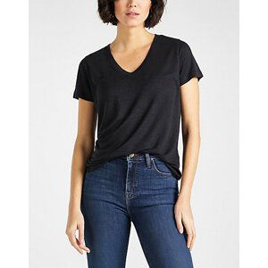 Dámské tričko LEE L41JEN01 V NECK TEE BLACK Velikost: S