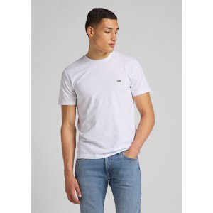 Pánské tričko LEE L60UFQ12 SS PATCH LOGO TEE WHITE Velikost: M