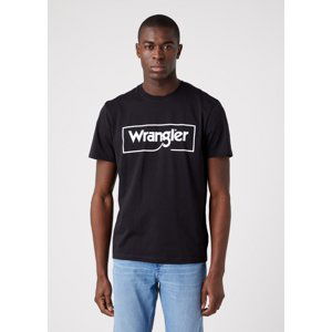 Pánské triko WRANGLER W70JD3100 FRAME LOGO TEE BLACK Velikost: L