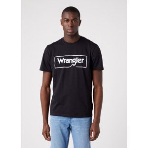 Pánské triko WRANGLER W70JD3100 FRAME LOGO TEE BLACK Velikost: XL