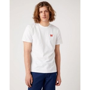 Pánské tričko WRANGLER W70MD3989 SIGN OFF TEE WHITE Velikost: XXXXL