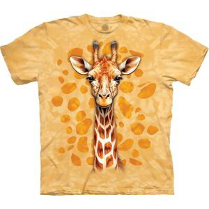 Pánske batikované tričko The Mountain - Spotted Giraffe - žlutá Velikost: XL