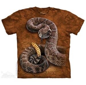 Pánské batikované triko The Mountain - Rattlesnake - hnědé Velikost: S
