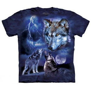 Pánske batikované tričko The Mountain - Wolves of the Storm Velikost: S