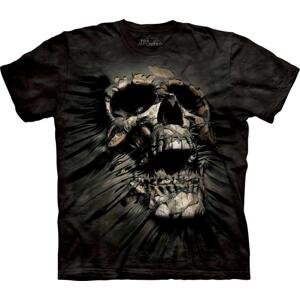 Pánské batikované triko The Mountain - Breakthrough Skull - černé Velikost: XL