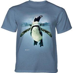 Pánske tričko The Mountain - Swimming Penguin Velikost: XL