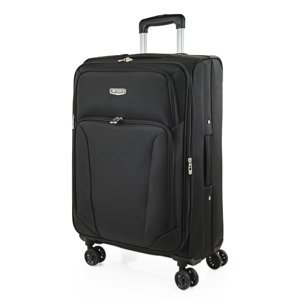 ITACA rozšířitelní kufr na kolečkách - 55 L - černý
