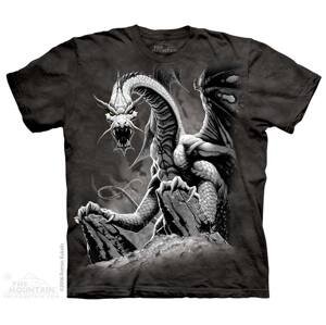 The Mountain Dětské batikované tričko - Black Dragon - černé Velikost: M