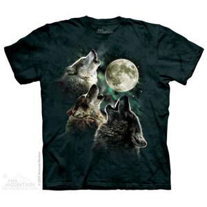 The Mountain Dětské batikované tričko - Three Wolf Moon - černé Velikost: S