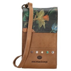 Micmacbags Masterpiece dámská kožená crossbody taška na mobil- písková