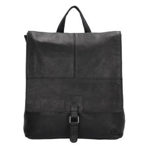 Hide & Stitches dámský kožený batoh / taška Paint Rock 10L - černá