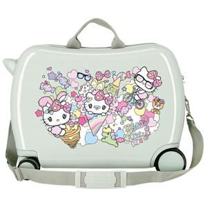 Dětský kufřík na kolečkách - odražedlo - Hello Kitty - 34L