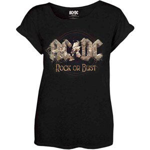 RockOff Dámské tričko AC/DC: ROCK OR BUST - černá Velikost: L