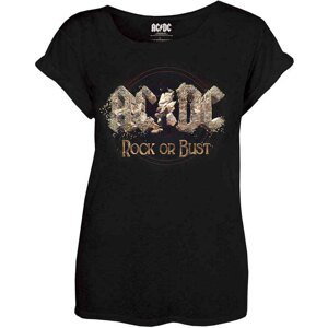 RockOff Dámské tričko AC/DC: ROCK OR BUST - černá Velikost: M