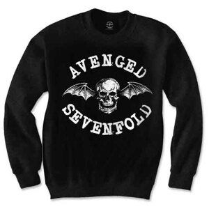 RockOff Unisex Mikina  - AVENGED SEVENFOLD- 'Death Bat' - černá Velikost: L