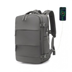 Kono multifunkční batoh s USB portem - šedý - 25L
