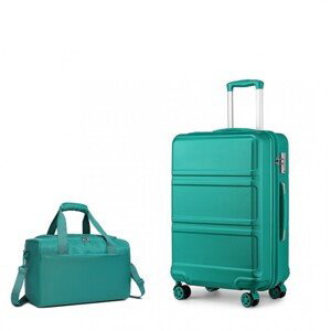 KONO Sada 2 zavazadel - ABS kufr 44L s cestovní taškou 20L - tyrkysová
