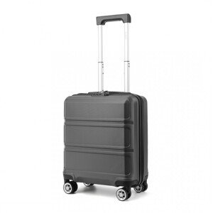 KONO Kabinové příruční zavazadlo s horizontálním designem - ABS - šedá - 25L